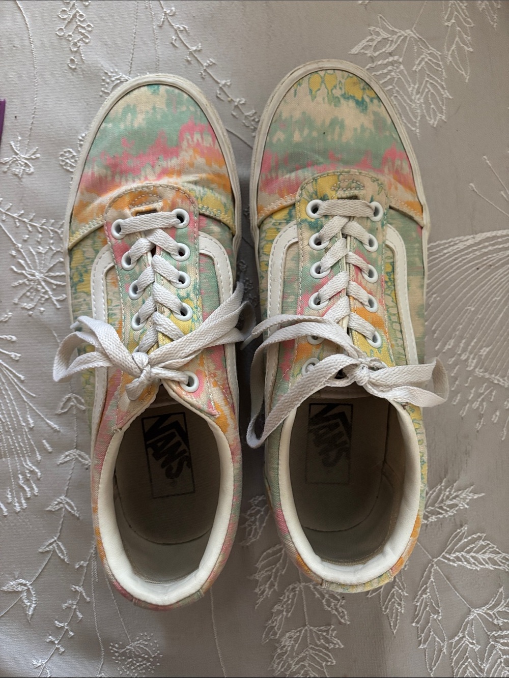 Vans Women's Pastel Tie-Dye Canvas Sneakers - White Trim